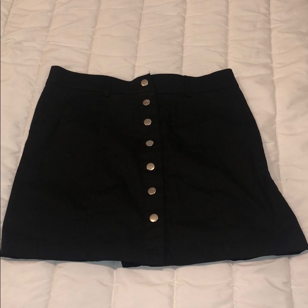 Black mini skirt